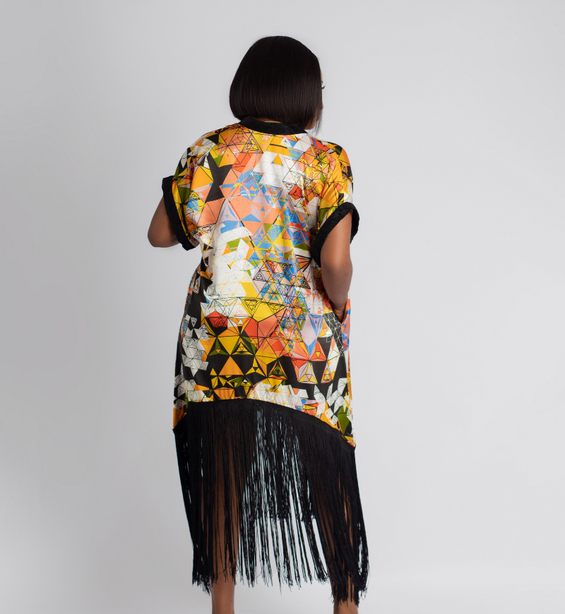 Tonia Luxury Fringe Dress B